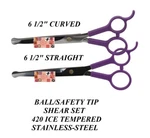 Pro 420C Stainless Steel Straight&curved Safety/blunt/ball Tip/nose Shear Set. Fixed Price $35.99.