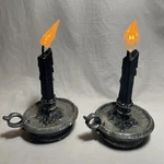 Of 2 Led Halloween Candles Twinkle Static Light Settings 11 Tall. Fixed Price $14.99.
