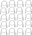 20 Pack Safety Security Cable, 25.5" Stainless Steel Wire Ropes For Dj Stage Lig. Fixed Price $36.93.