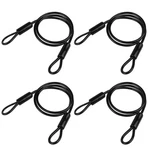 Mountain Ark 4 Pack 2 Ft Black Security Cable Luggage Lock 80 Cm,. Fixed Price $19.99.