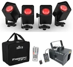 (4) Chauvet Dj Freedom H1 Ip Ils X4 Rgbwa+uv Indoor/outdoor Wash Up-lights+hazer. Fixed Price $799.99.