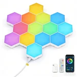 10 Pack Hexagon Led Light Panels Smart Rgb Wall Decor Diy Modular Usb Remote. Fixed Price $35.99.