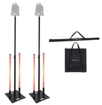 Rockville RLF2 Black 10 Ft. Sturdy Speaker/lighting/projector Dj Stands+lights. Fixed Price $1219.95.