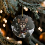 Chihuahua Collectible Ceramic Christmas, Holiday Ornament- F101. Fixed Price $10.99.