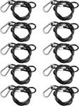 10 Pcs 39.4 Safety Cable, Security With Loops For Dj Stage Par Lighting. Fixed Price $33.86.