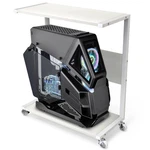 Under Desk Cpu Stand, 2-TIER C-shape Trolley W/ Wheels For Large Atx Pc Tower. Fixed Price $49.54.