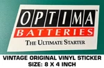 Optima Battery Batterie Vintage Original Vinyl Decal Sticker - Automotive. Fixed Price $9.45.