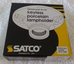 New Satco 90-445 Keyless Porcelain Lamp Light Holder Receptacle. Fixed Price $7.99.
