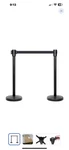 Amazon Basics Premium Crowd Control Stanchions With 6.5 Ft Retractable Belt, Eas. Fixed Price $98.00.