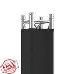 Stretch Shapes 8 Ft Black Truss Cover Flame Retardant Fabric. Fixed Price $140.00.