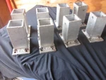 (8) Custom Pro Staging 4" Height Stage Leg Aluminum Adapter Plates( 1/2" )#6. Fixed Price $39.99.