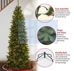 National Tree Company 6 Ft Pre-lit North Valley Spruce Slim Artificial Christmas. Fixed Price $115.00.
