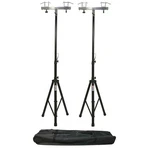 (2) Dj Pro Lighting 6 Foot Tripod Stand & Square Truss T-bar Adapter. Fixed Price $174.85.