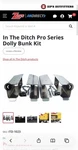 In The Ditch Pro Series Dolly Bunk Kit. Fixed Price $300.00.