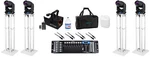 4) American Dj Focus Spot 4Z Moving Head Lights+totem Stands+dmx Controller. Fixed Price $5856.05.