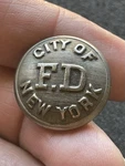 Fdny "city Of New York" Oversized Uniform Button (c. 1890S 1910S) TM2180. Fixed Price $24.75.