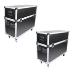 2 Osp Ata Road Case Wheels Adjustable Fits Up To 55" Led One Hold Tv's. Fixed Price $3053.98.