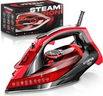 Utopia Home 1800W Steam Iron Non-stick Soleplate Auto-off Black/red. Fixed Price $38.39.