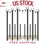 6-PACK Outdoor String Light Poles 10FT Adjustable Metal Stands. Fixed Price $65.99.