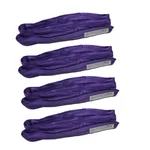 4 Pack 6' Endless Loops Round Sling Crane Recovery Strap Lifting Tow Pull Purple. Fixed Price $44.99.