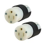 Lot Of 2- Hubbell HBL5269C Insulgrip Connector 15A 125V Nema 5-15R 2P3W (bundle). Fixed Price $29.99.