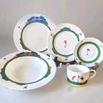 Christopher Stuart Optima HK204 Fairway Golf Fine China 5 Piece Plate Setting. Fixed Price $40.00.