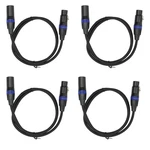 4X 3FT Color Coded 3PIN Dmx Cable To Female Xlr Stage Dj Lighting. Fixed Price $27.98.