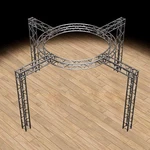 Global Truss 20'X20' Trade Show Booth System - Modular F34 Circular Box. Fixed Price $11228.00.