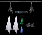 2) Rockville Tripod Pole-mount Stands+lighting Cross Bar+white Scrim Cloth Cover. Fixed Price $276.73.