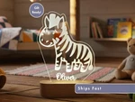 Zebra Custom Name Light, Personalized Kids Bedroom Led Lamp. Fixed Price $39.99.