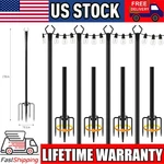10FT Metal Poles For String LIGHTS-4/8 Pack Outdoor Garden Party Stands W/ Hooks. Fixed Price $52.99.