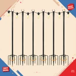 New 6 Pack 9FT String Light Poles Outdoor Metal Hanging Patio Garden Party. Fixed Price $51.69.
