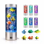 Bubble Fish Lamp With 6 Floating Fake Led Aquarium Night Light Bu.... Fixed Price $43.65.