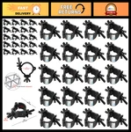 Gbgs 20 Pack Black Dj Light Clamps For 2" Truss, Aluminum O-clamp. Fixed Price $125.99.