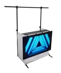 Rockville Rockbooth Pro Pack Dj Table Facade W/70" Tv Mount+lighting Truss. Fixed Price $399.95.