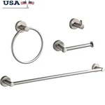 Adjustable Towel Bar Set Heavy Duty Rack Toilet Roll Holder Robe Hooks New. Fixed Price $42.09.