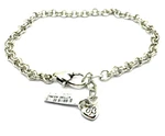 Brighton Delicate Chain Add Clip Charms Silver Bracelet 8.5" Nwt. Fixed Price $22.95.