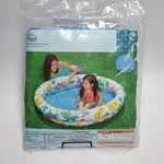 Two Ring Inflatable Kiddie Pool Sea Life Turtle Fish 48IN X 10IN 59422WL New. Fixed Price $12.00.