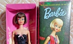 Vintage Barbie American Girl Dark Brunette From 60'S High Color W Box. Fixed Price $1150.00.