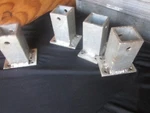 (4) Custom Pro Staging 4" Height Stage Leg Aluminum Adapter Plates( 1/2". Fixed Price $15.99.
