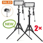 2PCS Adjustable 22000 Lumen Led Work Lights With Foldable Tripod Stand 6500K. Fixed Price $36.99.