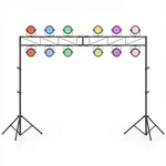 Portable Lighting Truss System W/2 Folding Tripods, 12 Mounting Points For Bands. Fixed Price $109.99.