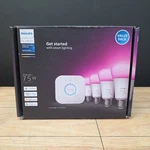 Philips Hue White And Color Ambiance A19 Bluetooth 75W Smart Led Starter Kit. Fixed Price $99.99.