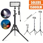 15,000LM Camping Led Work Light With Tripod Stand Base, Portable Flood. Fixed Price $22.99.