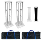 2 Rockville Rtp-go Portable Collapsible Dj Totem Light/speaker Stands+bags+scrim. Fixed Price $414.90.