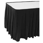 Snap Drape Flame-retardant Box Pleat Forest Green Polyester Table Skirting. Fixed Price $95.00.