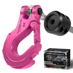 Autmatch 3/8" Winch Hook With Grade 70 Safety Latch For Off-road, Pink. Fixed Price $39.99.