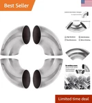 Inch 90 Degree SS304 Stainless Steel Bend Tube Exhaust Elbow Pipe 1.75". Fixed Price $37.99.