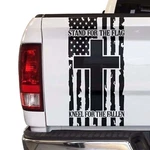 Stand For The Flag Kneel Fallen Distressed American With Cross. Fixed Price $21.99.