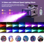 1500W Smoke Machine 3IN1 Rgb 6LED Light Stage Dj Fogger W/ Wireless Remote. Fixed Price $55.99.
